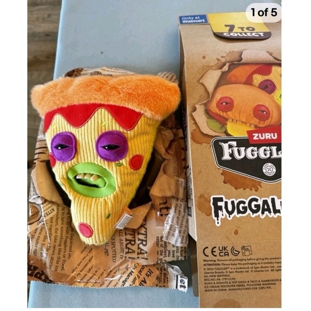 Fuggler Fuggalicious Pizza 9" Spicey Slicey Stuffed Plush Toy Zuru Figure